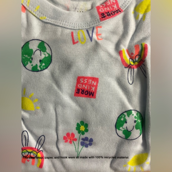 BabyGap 100% Organic Cotton Earth Graphic PJ set- by Loving Kindness Everyday - Picture 6 of 10